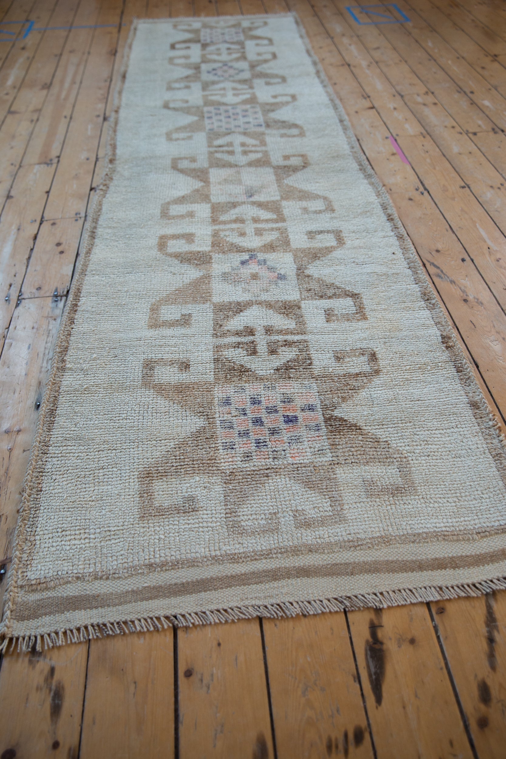 3x11.5 Vintage Distressed Kurd Rug Runner by Old New House® - product image 4 for Resin Society