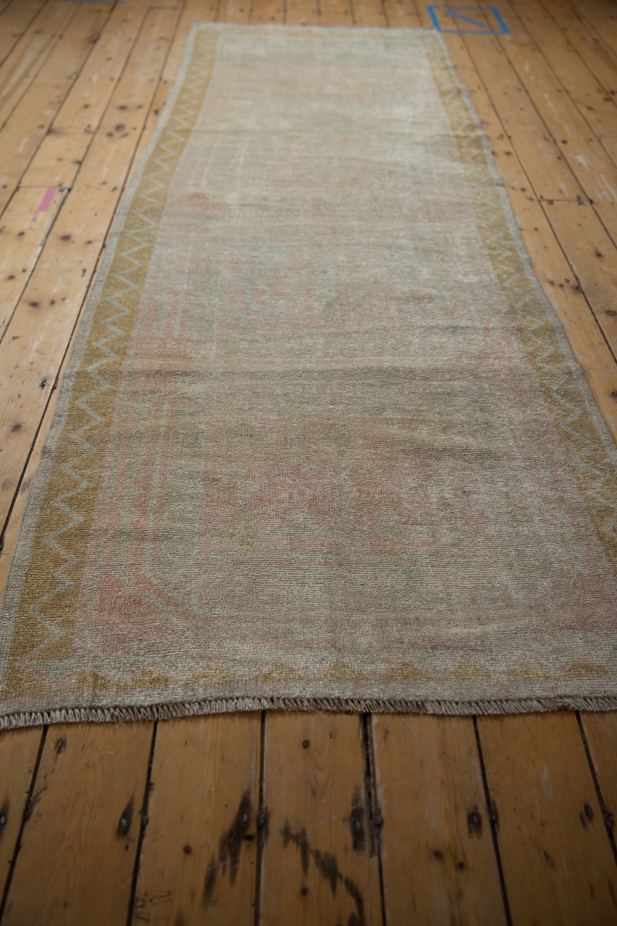 3.5x9.5 Vintage Distressed Oushak Rug Runner by Old New House® - product image 7 for Resin Society