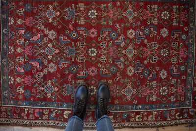 4x5.5 Vintage Kurdish Hamadan Rug