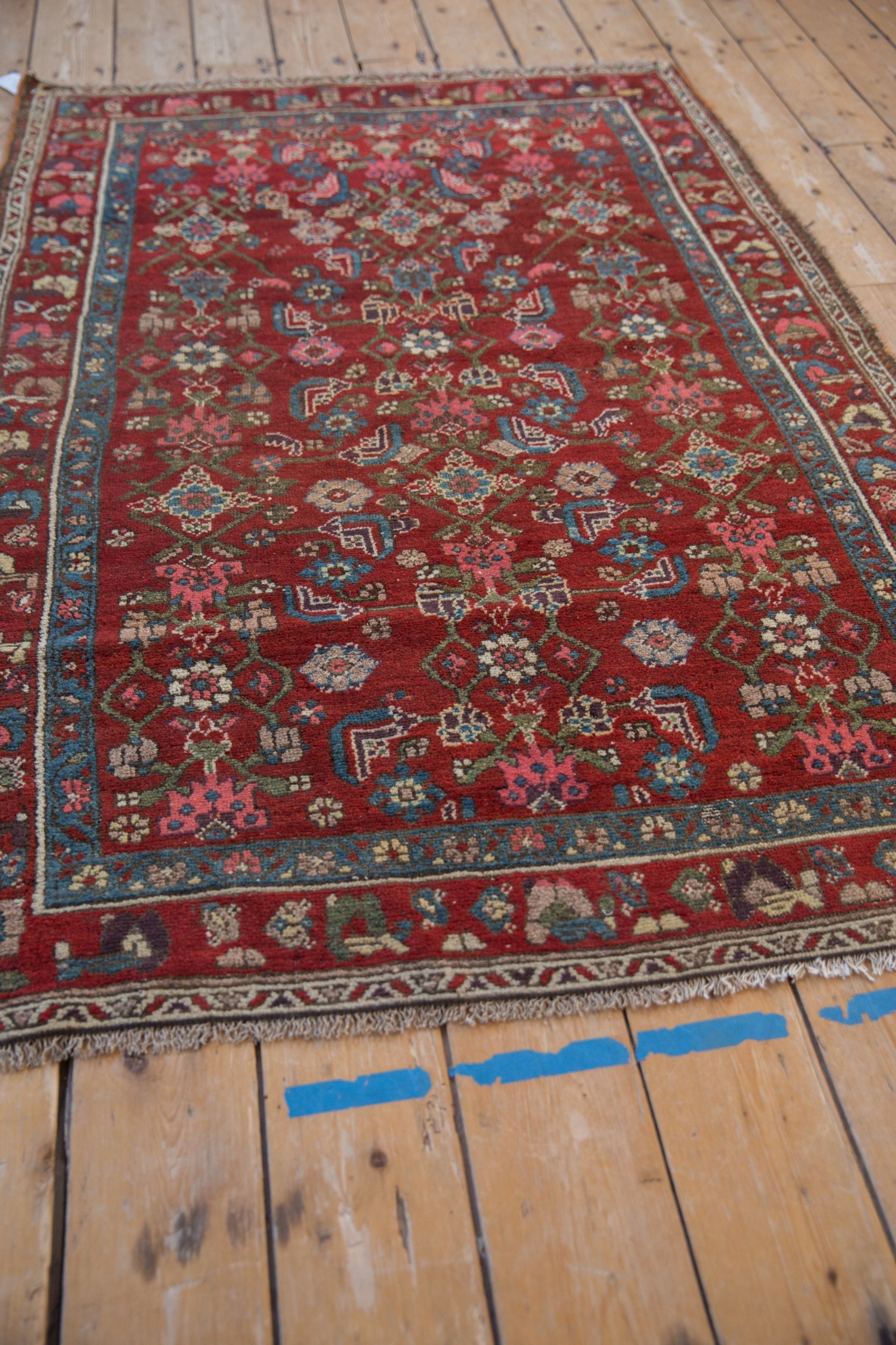 4x5.5 Vintage Kurdish Hamadan Rug