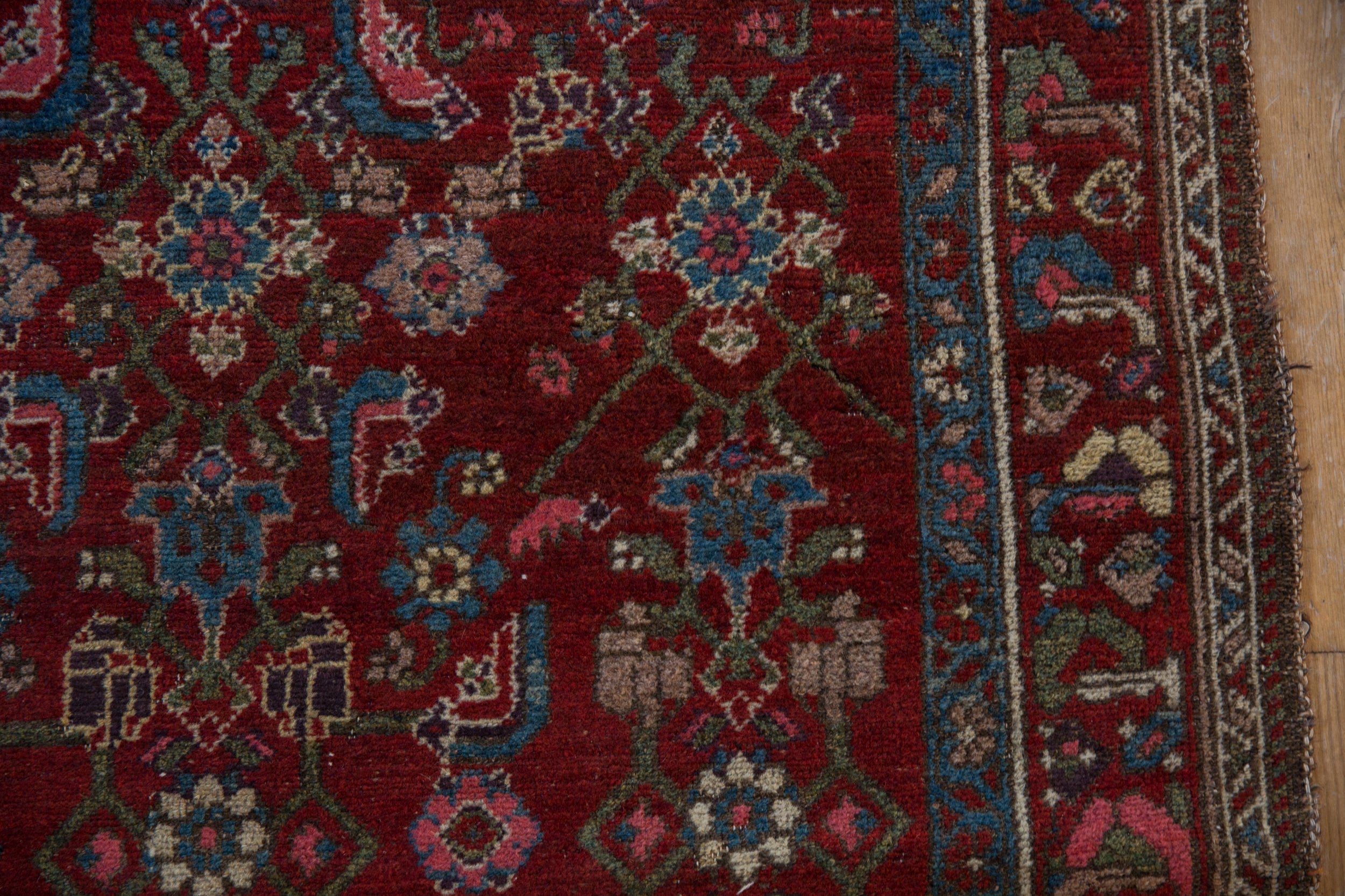 4x5.5 Vintage Kurdish Hamadan Rug