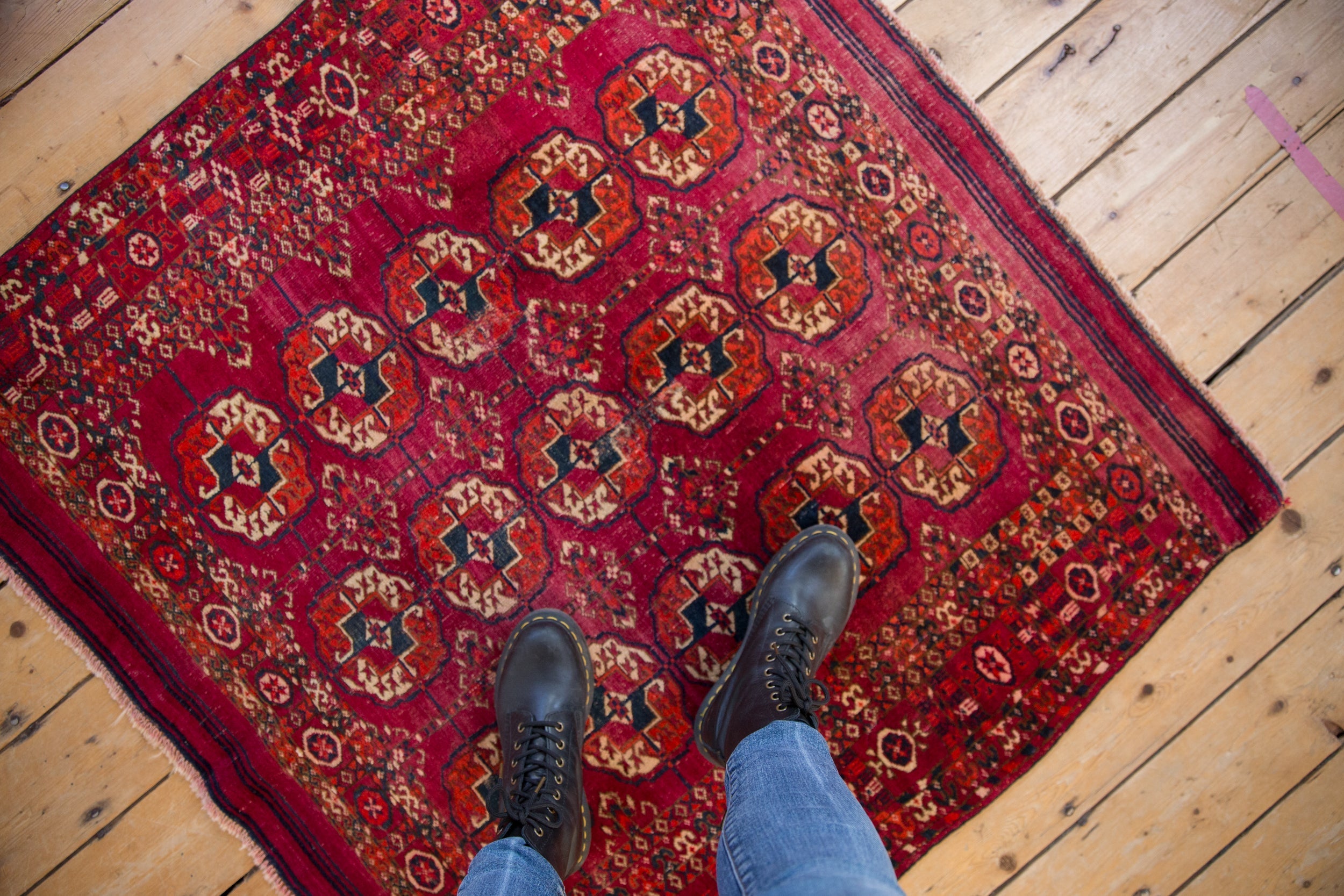 3.5x4 Vintage Turkmen Square Rug by Old New House® - product image 2 for Resin Society