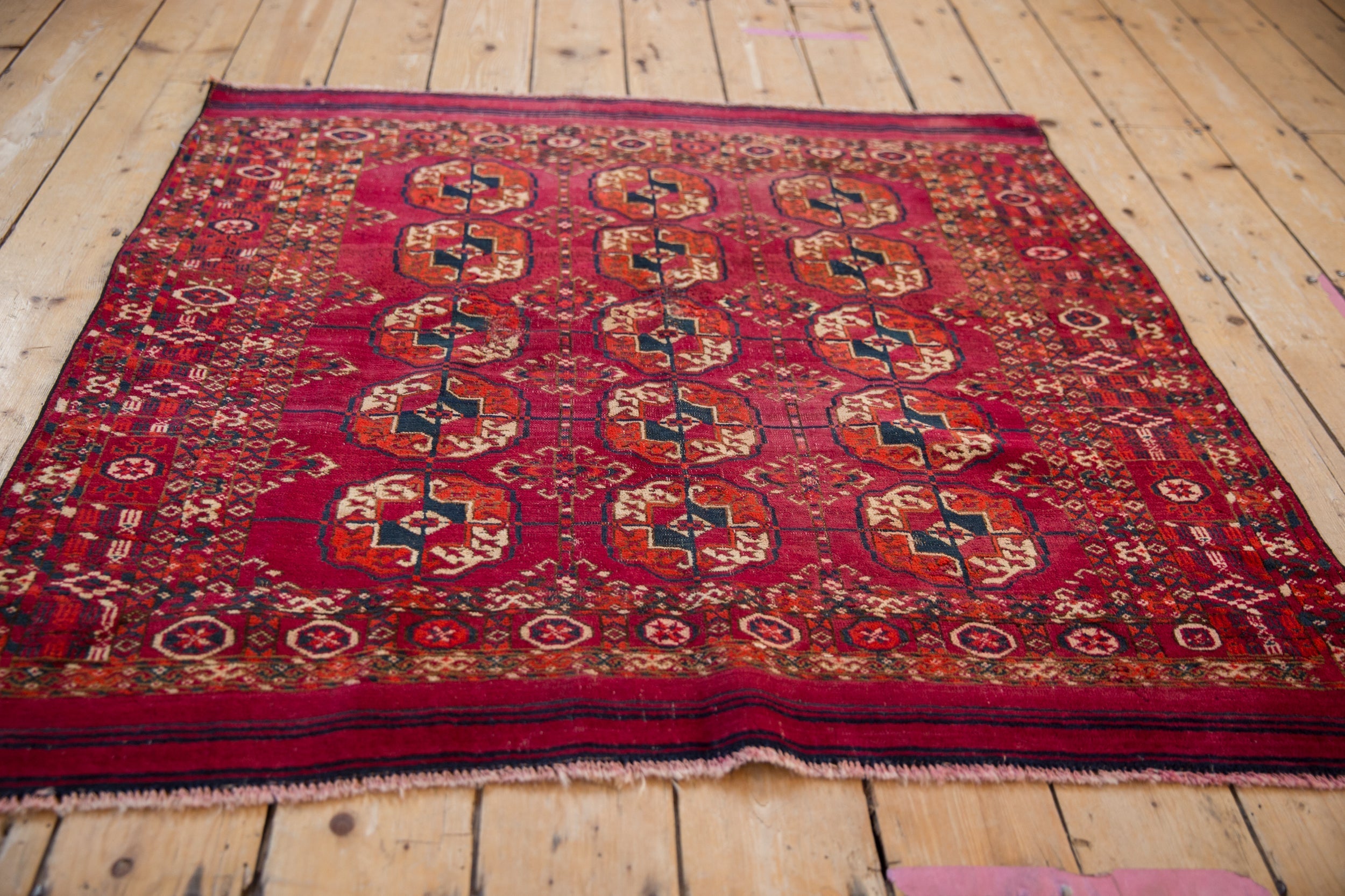 3.5x4 Vintage Turkmen Square Rug by Old New House® - product image 5 for Resin Society