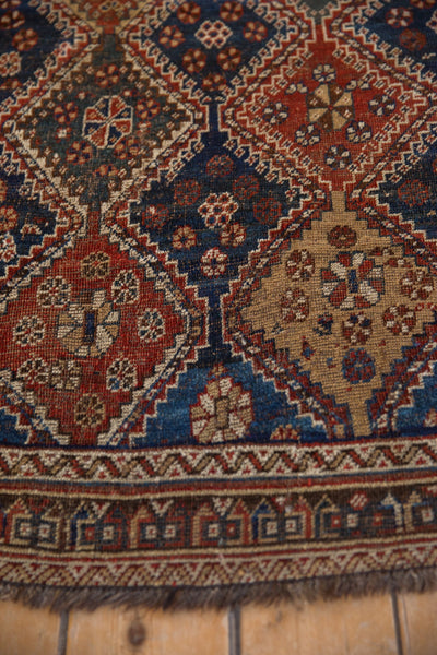 4x4.5 Antique Qashqai Square Rug by Old New House® - product image 5 for Resin Society