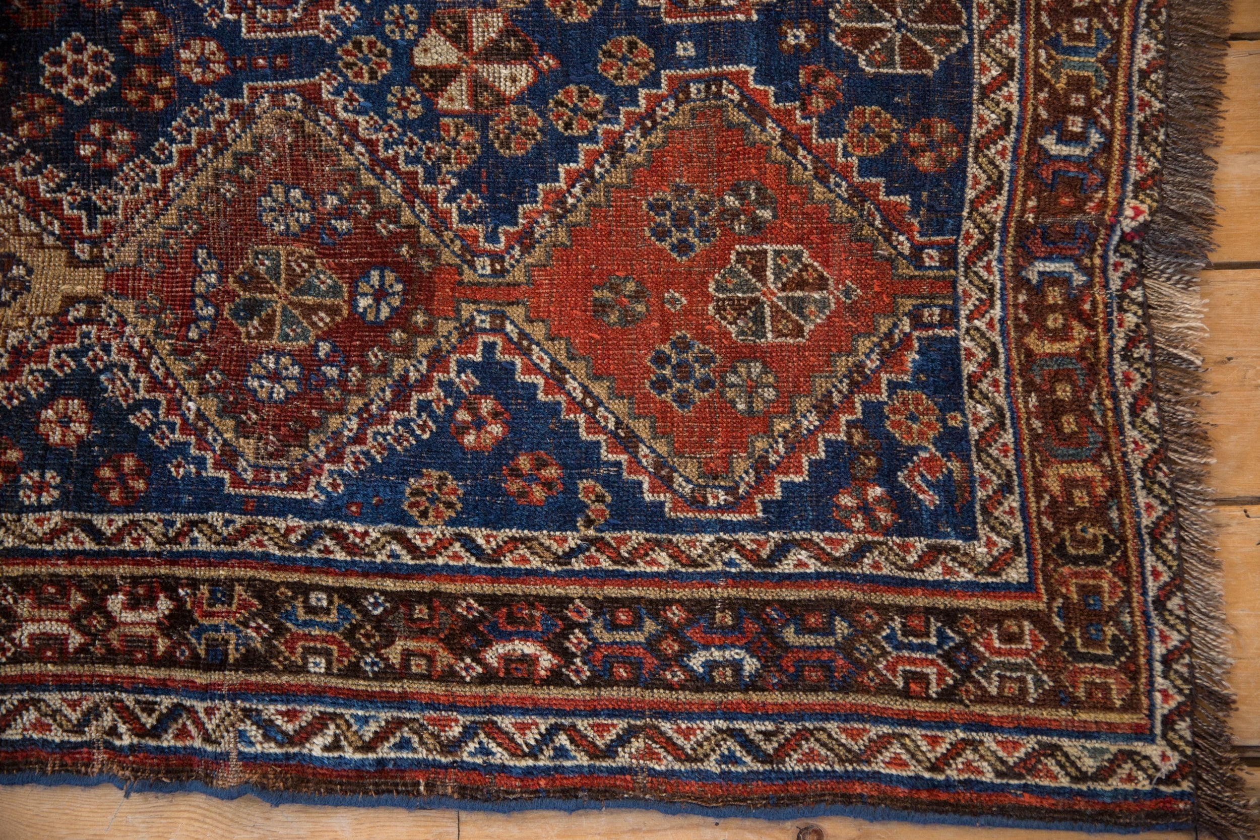 4x4.5 Antique Qashqai Square Rug by Old New House® - product image 6 for Resin Society