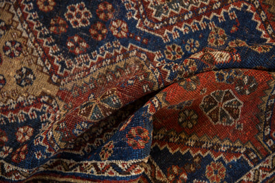 4x4.5 Antique Qashqai Square Rug by Old New House® - product image 9 for Resin Society