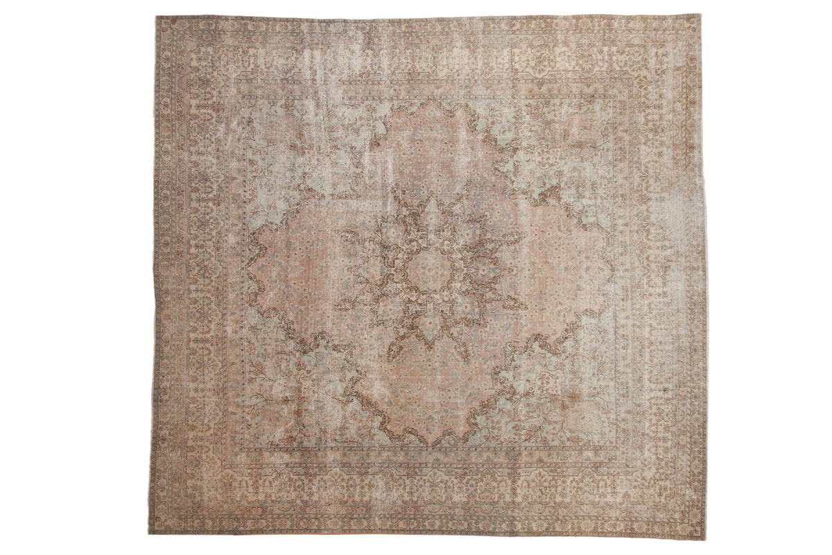 9.5x10 Vintage Fine Distressed Cyrus Crown® Kerman Square Carpet by Old New House® - main product image for Resin Society