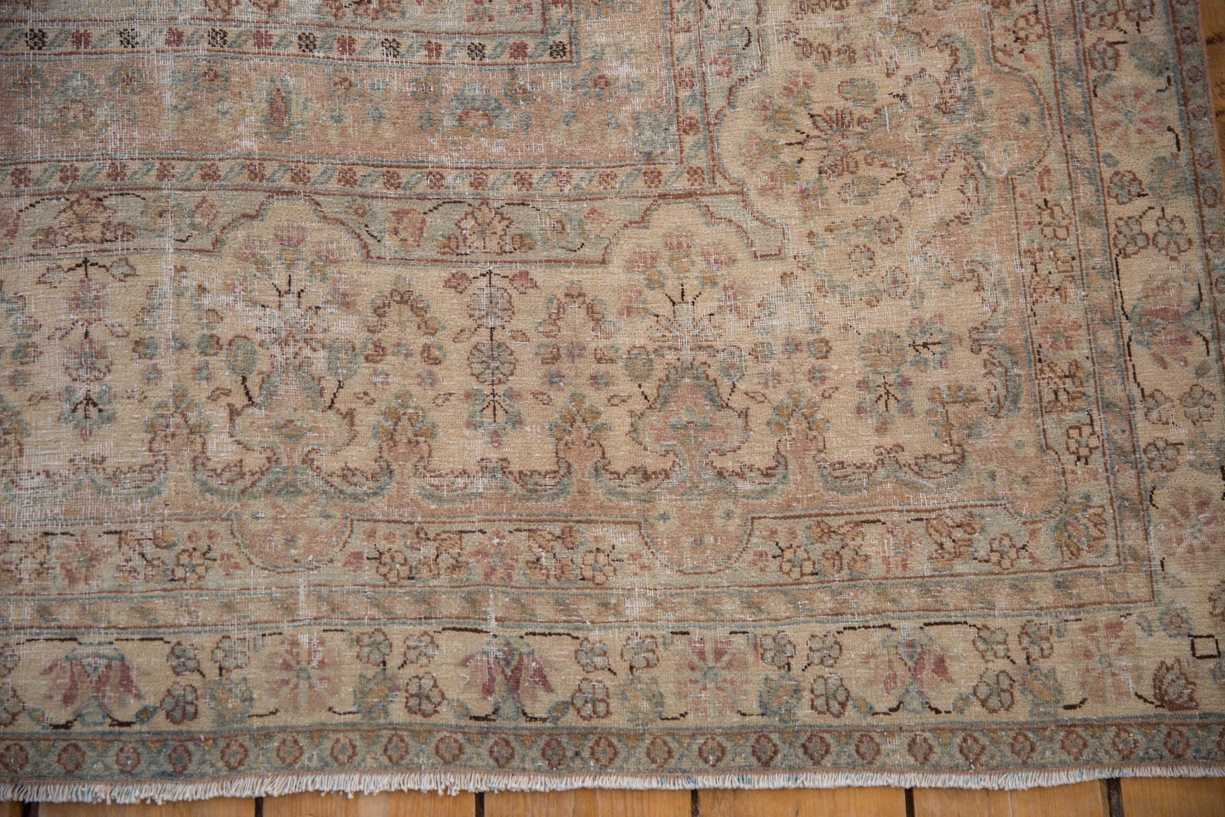 9.5x10 Vintage Fine Distressed Cyrus Crown® Kerman Square Carpet by Old New House® - product image 9 for Resin Society