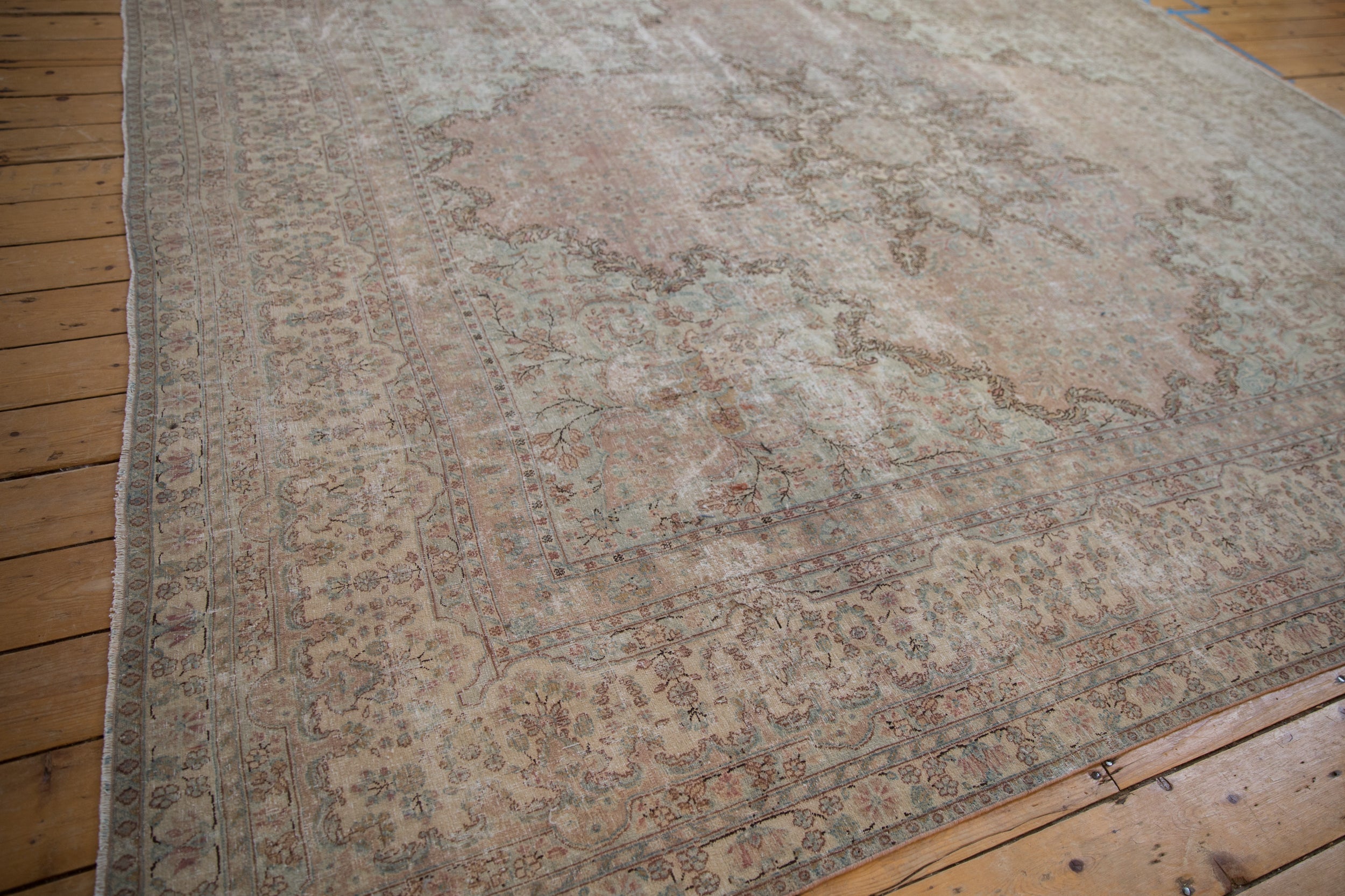9.5x10 Vintage Fine Distressed Cyrus Crown® Kerman Square Carpet by Old New House® - product image 10 for Resin Society