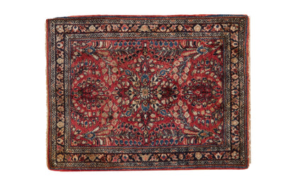 2x2.5 Vintage American Sarouk Square Rug Mat