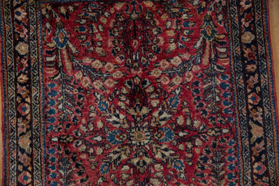 2x2.5 Vintage American Sarouk Square Rug Mat