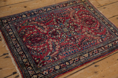 2x2.5 Vintage American Sarouk Square Rug Mat