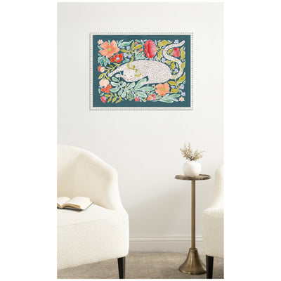 JL Floral Cat by Jill Labieniec Framed Canvas Wall Art Print