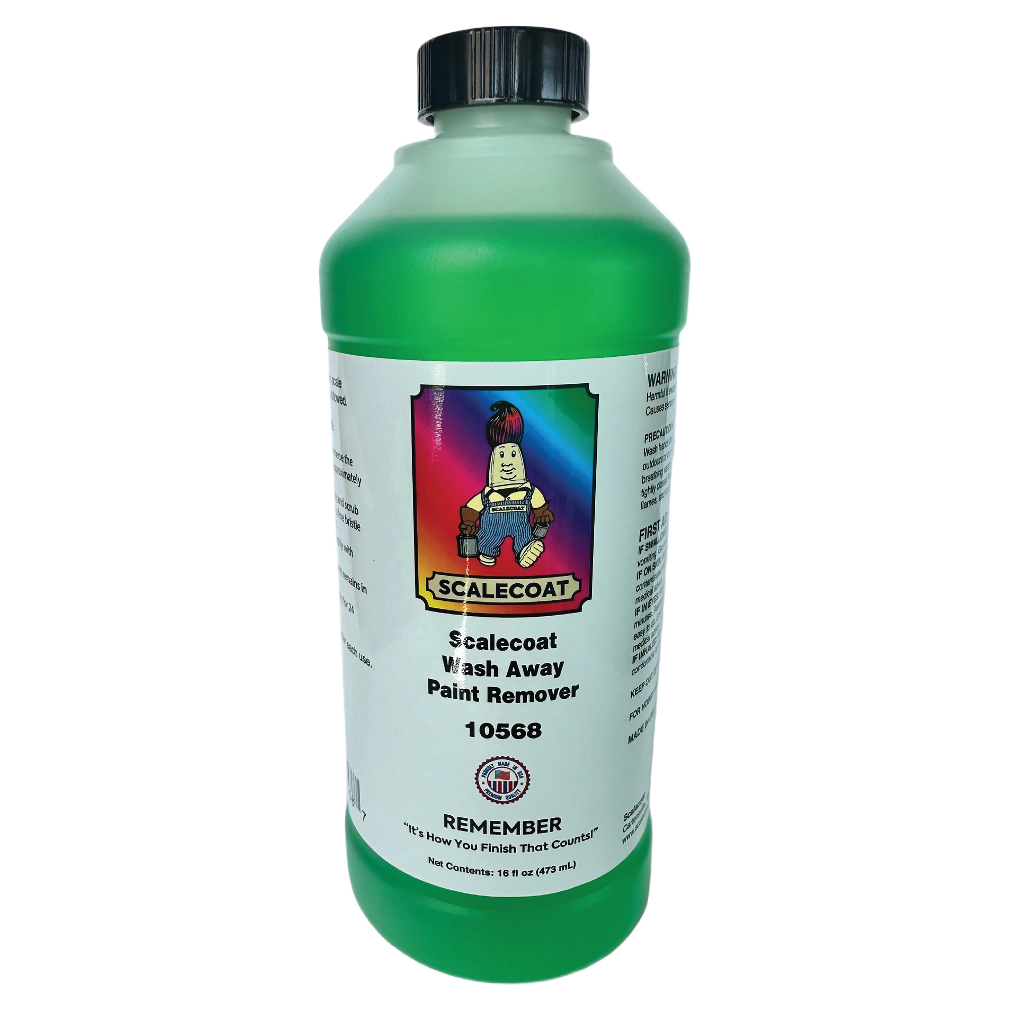 Scalecoat Wash Away Paint Remover 16oz Bottle packaging and label