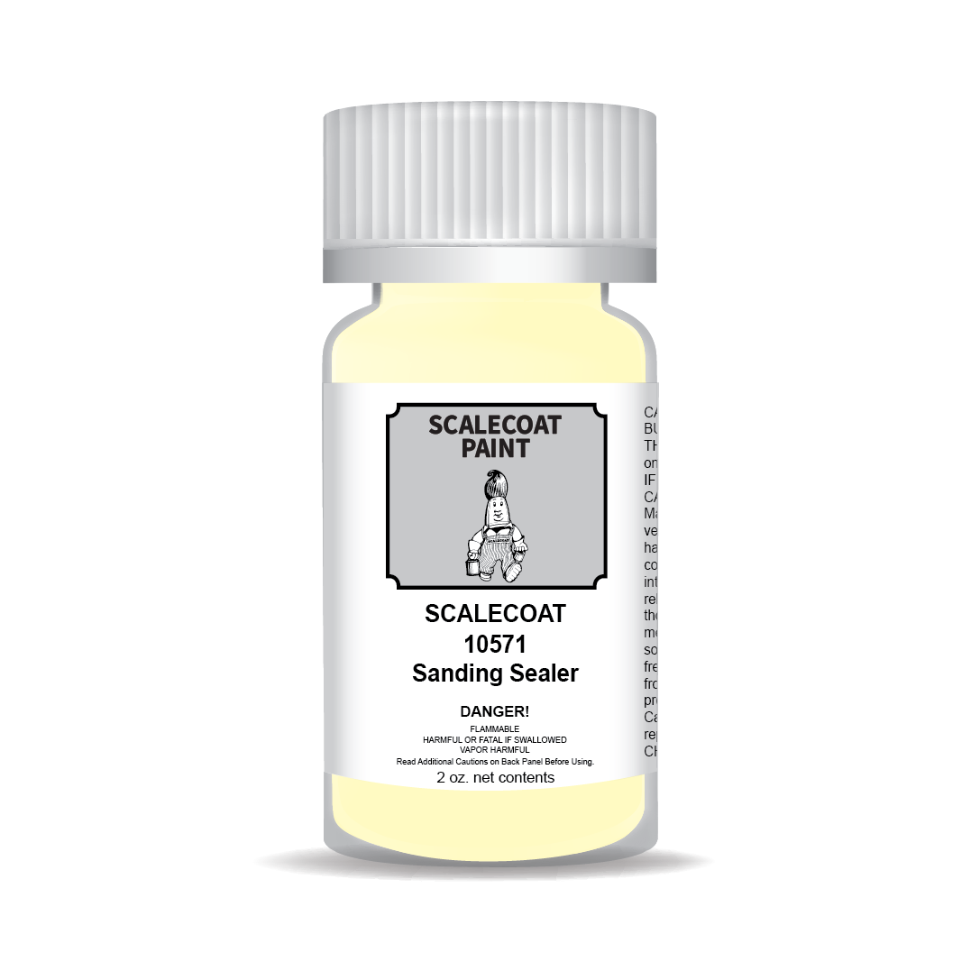 Bottle of Scalecoat Sanding Sealer Wood Sealer 2oz - 10571 with packaging label visible