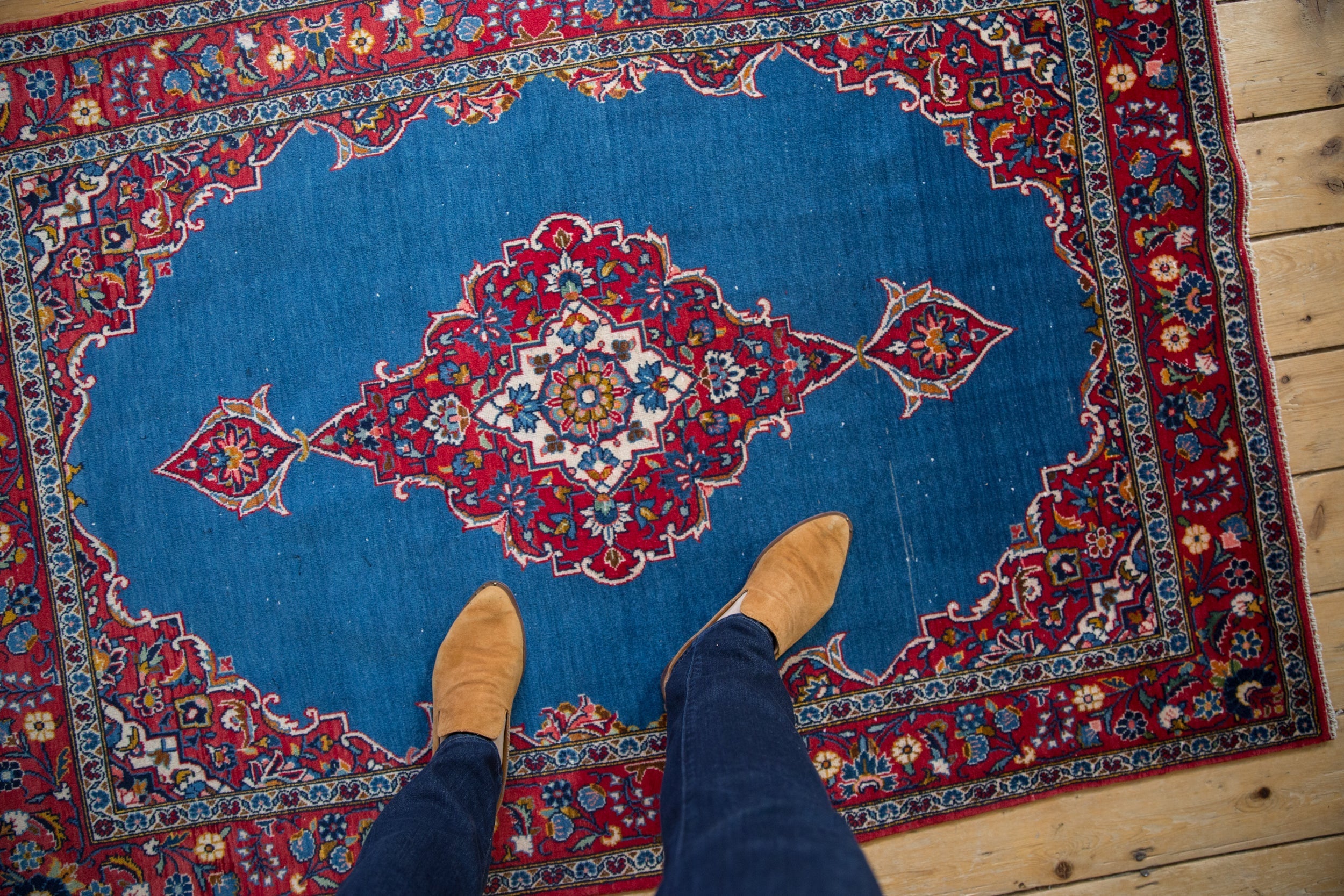 3.5x5.5 Vintage Fine Kashan Rug by Old New House® - product image 2 for Resin Society