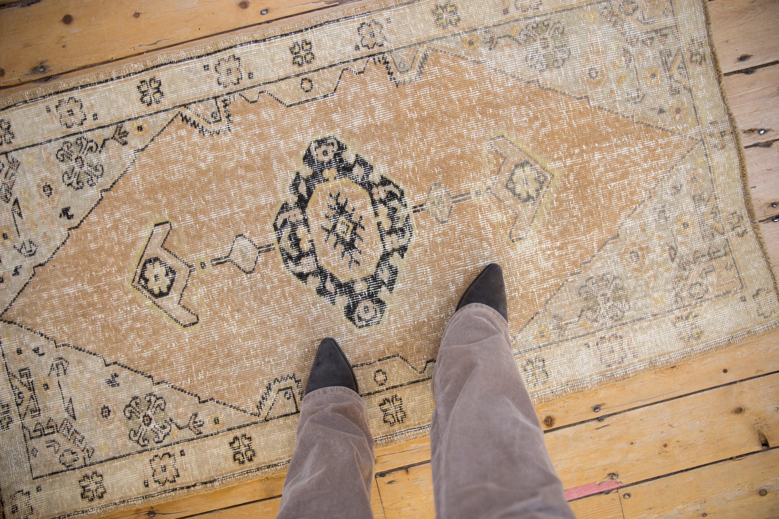 2.5x5 Vintage Distressed Oushak Rug Runner