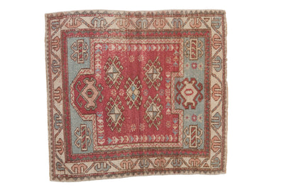 2.5x3 Vintage Distressed Oushak Square Rug