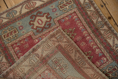 2.5x3 Vintage Distressed Oushak Square Rug
