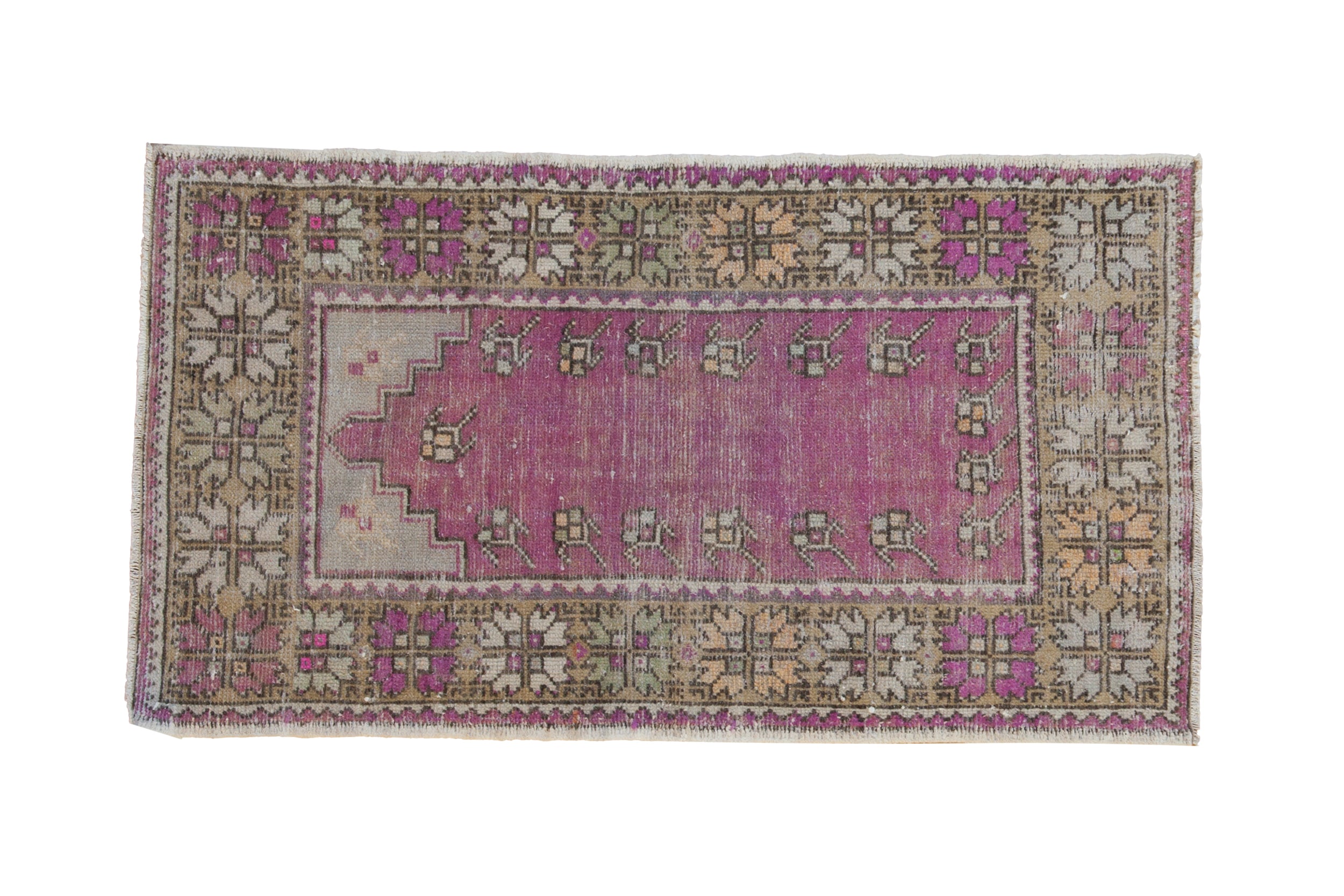 2x4 Vintage Distressed Oushak Rug Runner