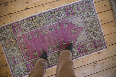 2x4 Vintage Distressed Oushak Rug Runner