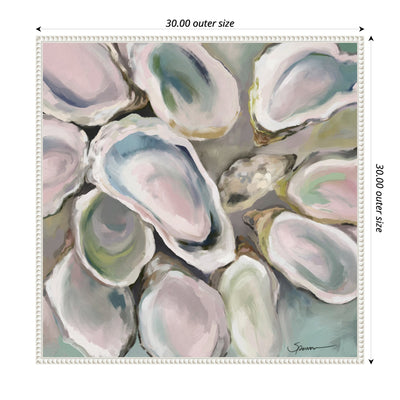 Sylvie Oyster Roast Framed Canvas by Mary Sparrow
