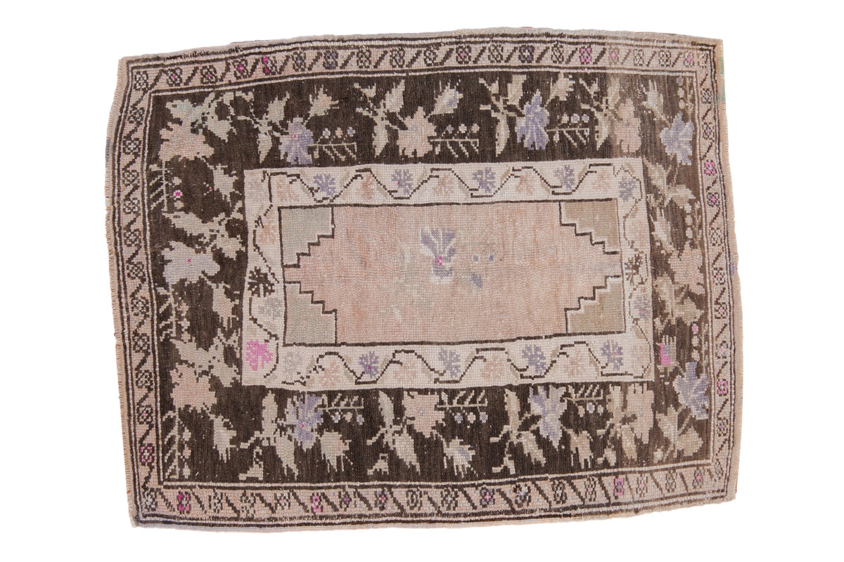3x4 Vintage Distressed Oushak Square Rug by Old New House® - main product image for Resin Society
