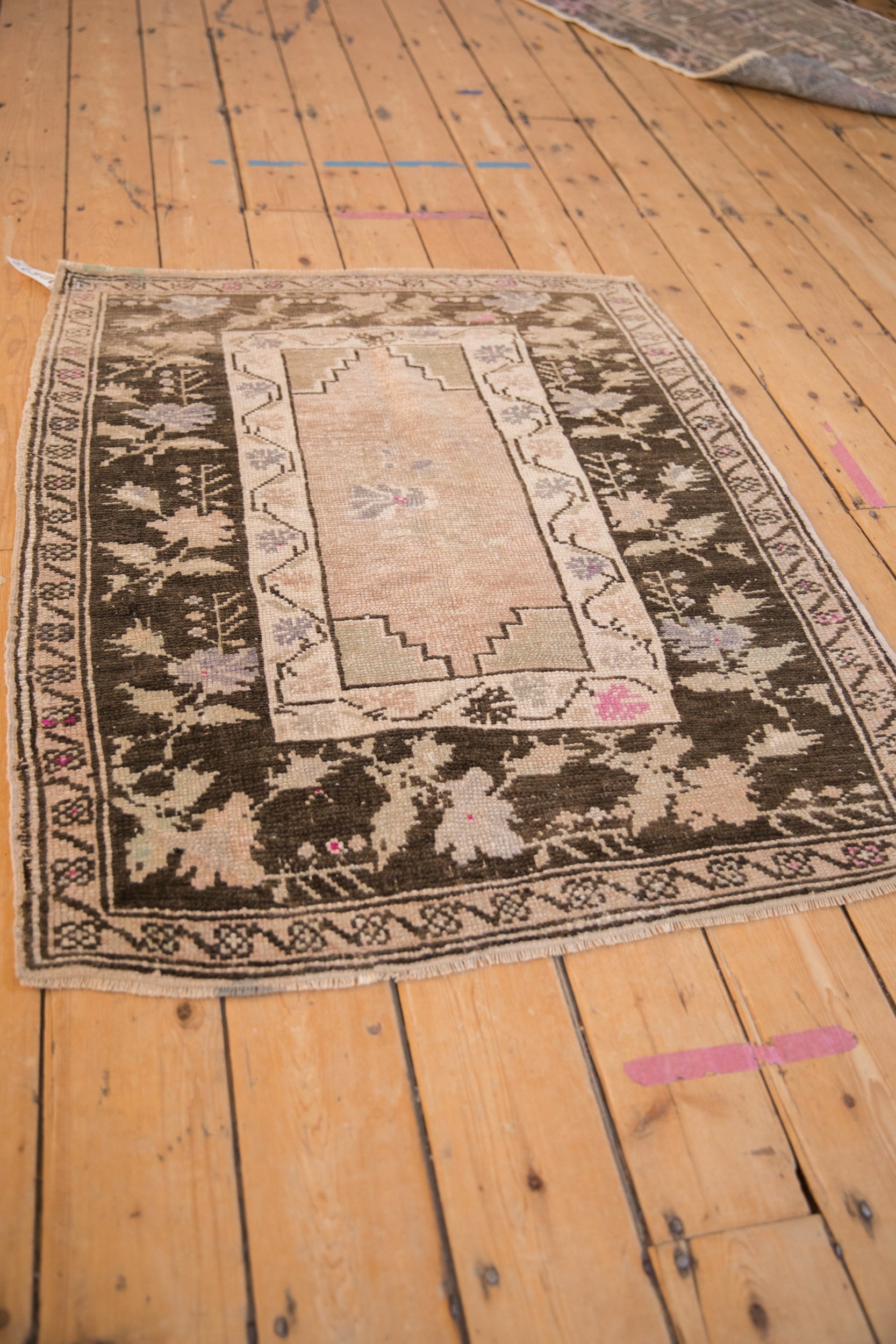 3x4 Vintage Distressed Oushak Square Rug by Old New House® - product image 4 for Resin Society