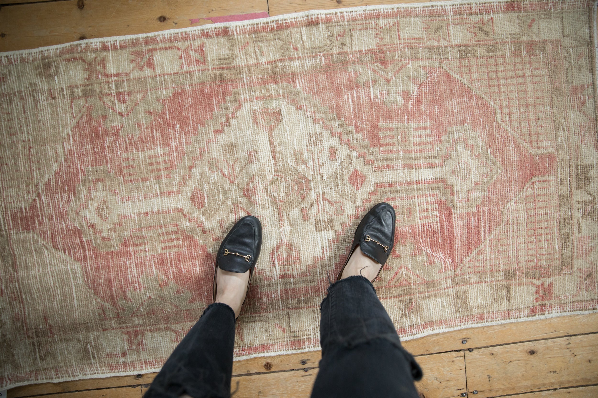 2.5x5.5 Vintage Distressed Oushak Rug Runner by Old New House® - product image 2 for Resin Society