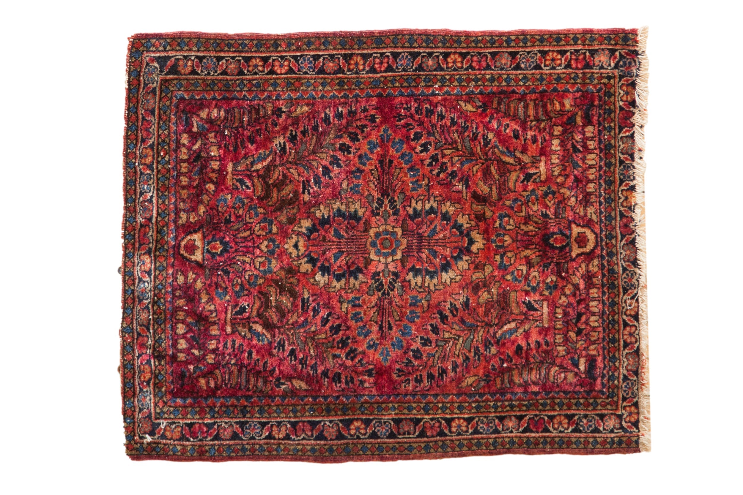2x2.5 Vintage Fine American Sarouk Square Rug Mat