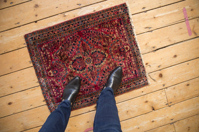 2x2.5 Vintage Fine American Sarouk Square Rug Mat