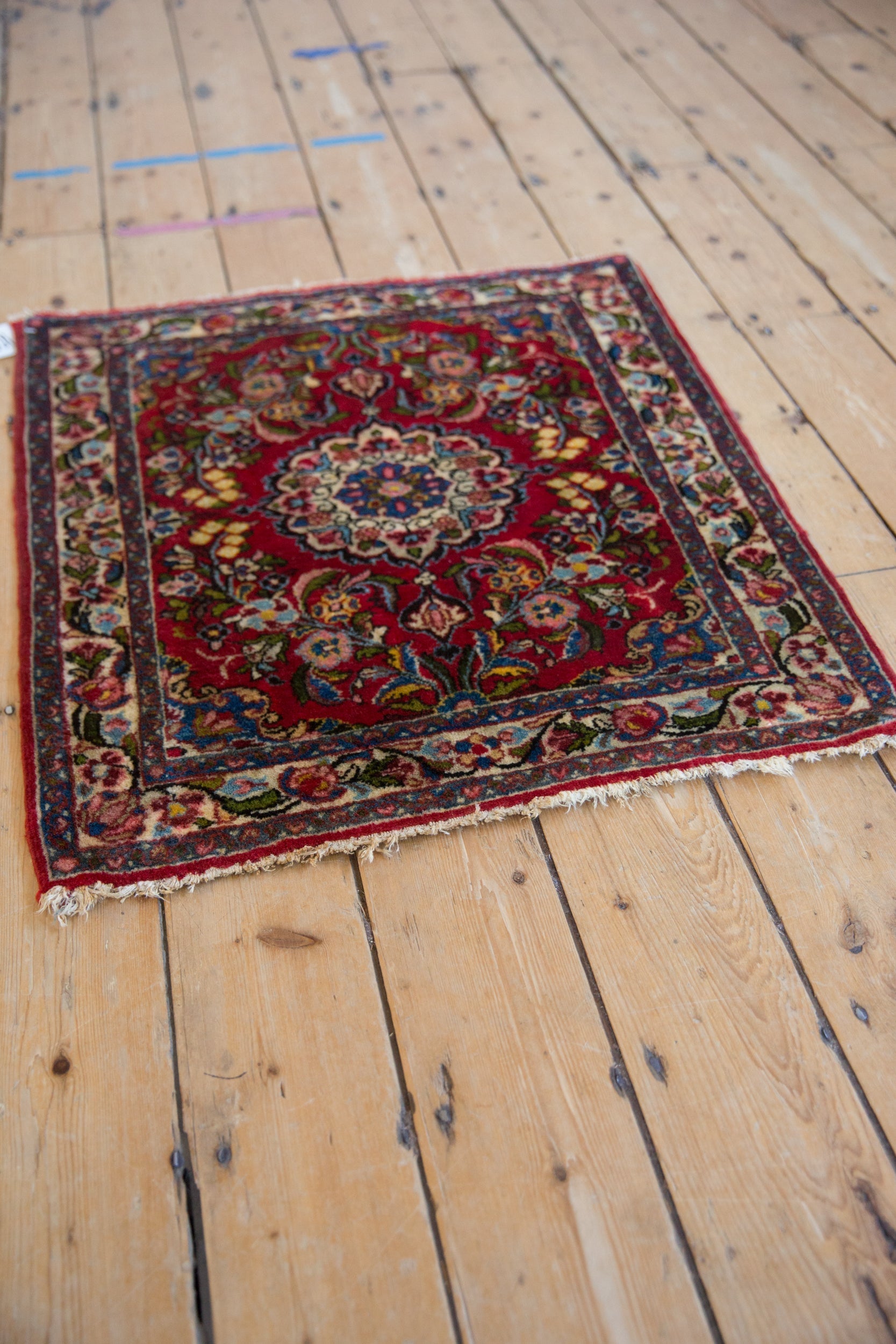 2.5x2.5 Vintage Qazvin Square Rug Mat
