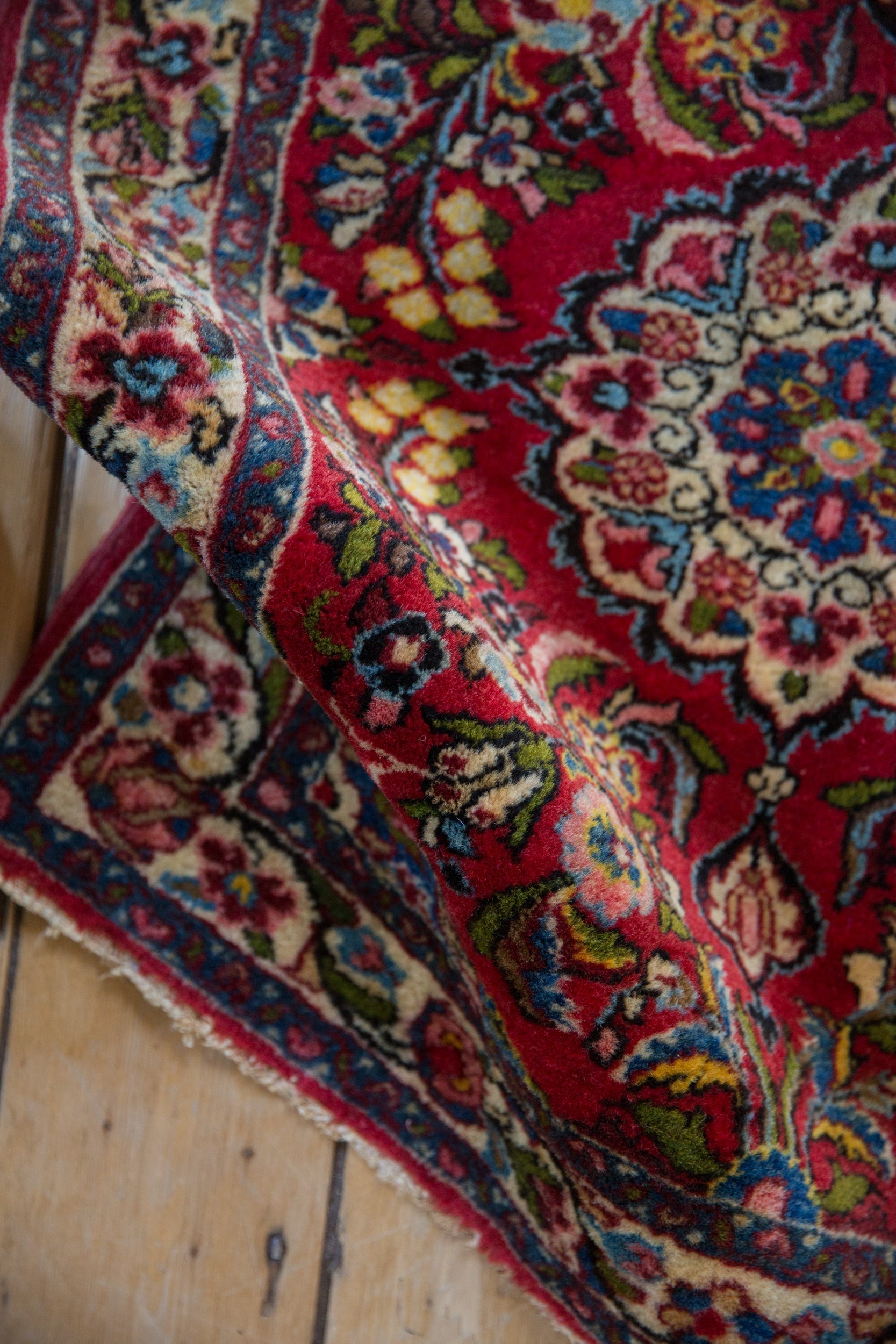 2.5x2.5 Vintage Qazvin Square Rug Mat