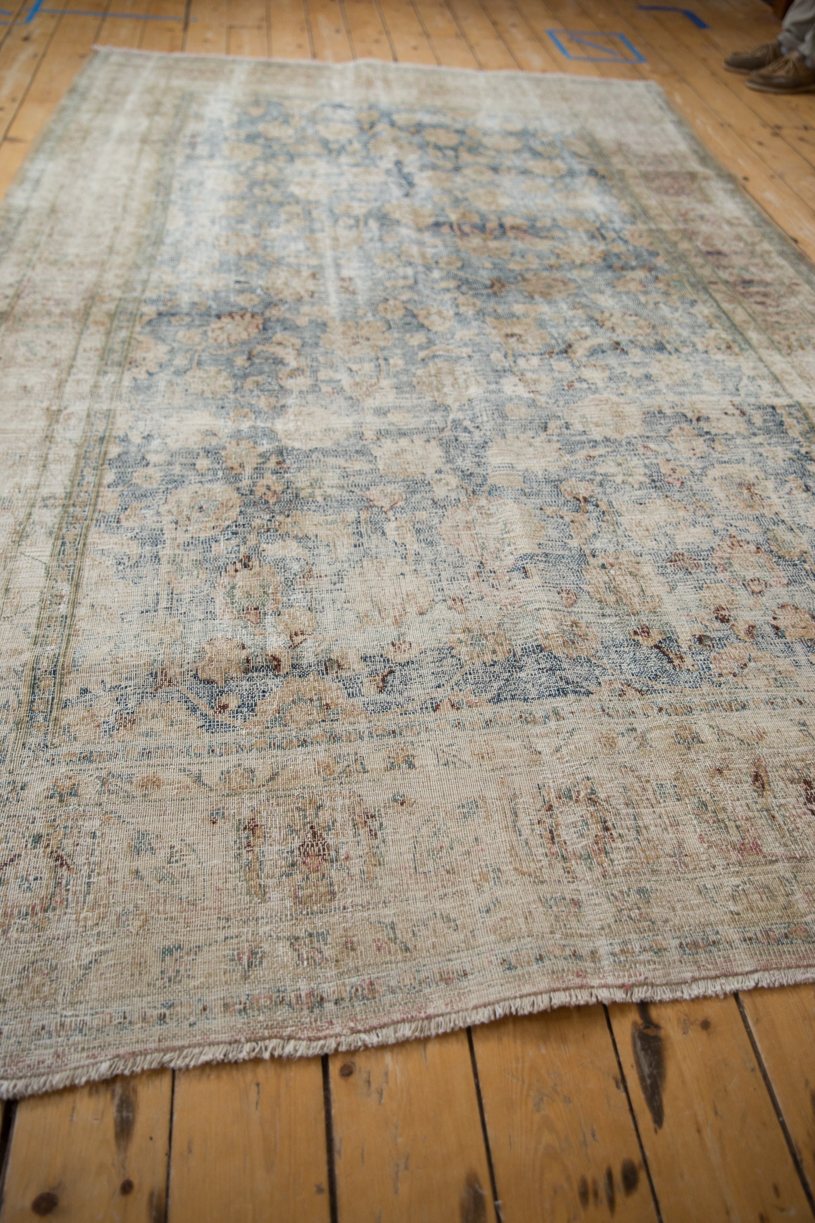 RESERVED 6.5x10.5 Vintage Distressed Meshed Carpet