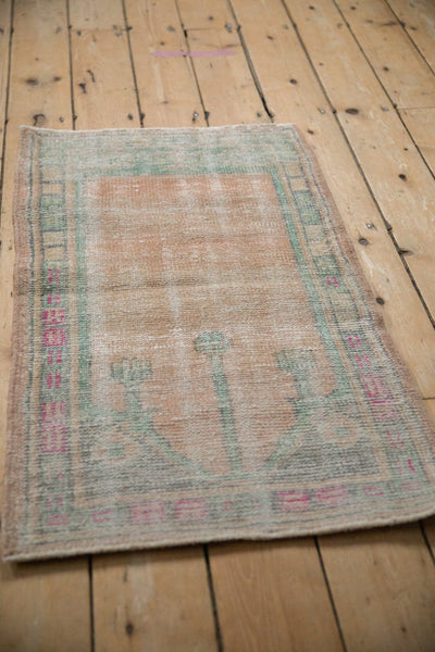 2x3 Vintage Distressed Oushak Rug Mat