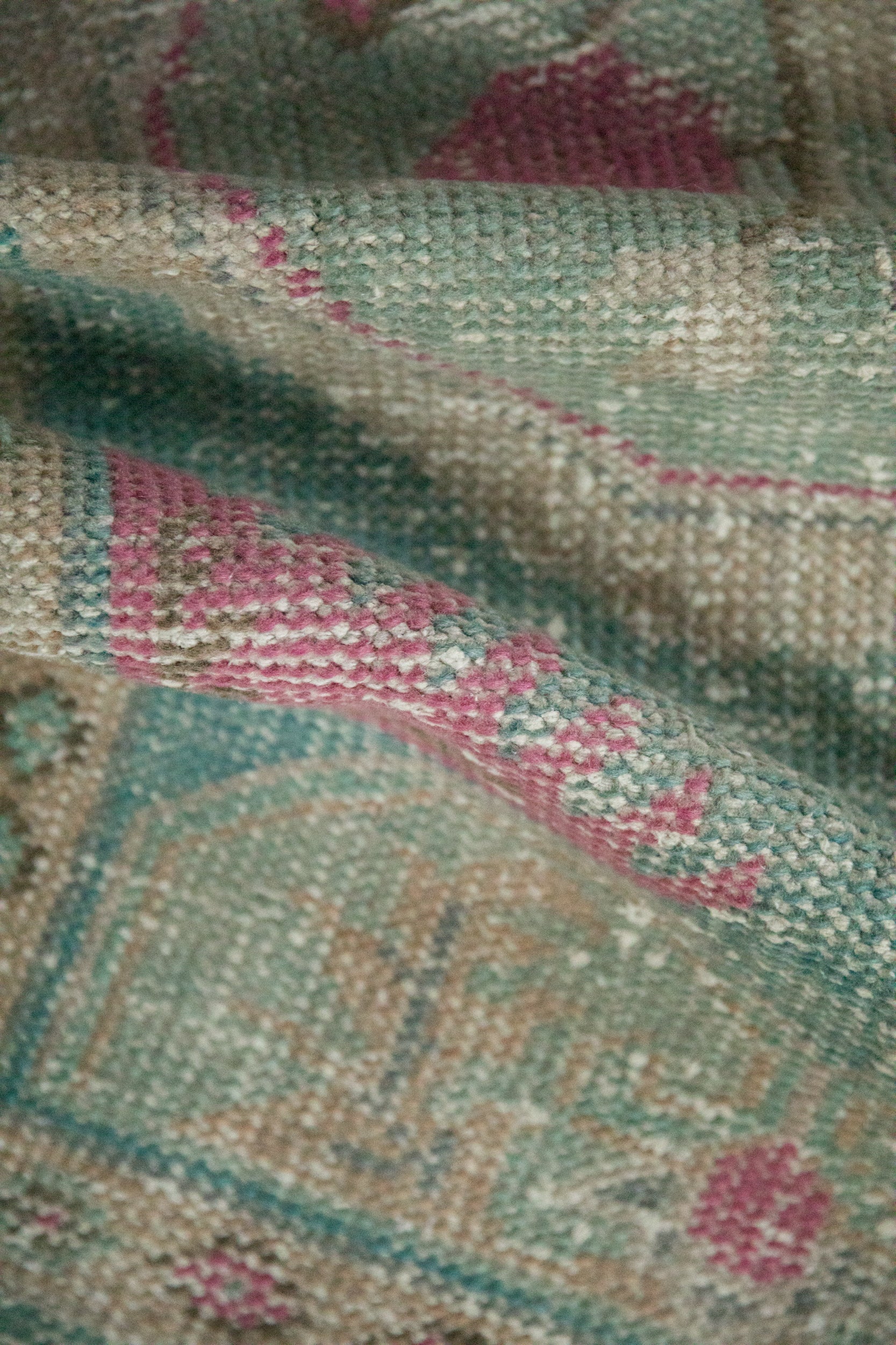 2x4.5 Vintage Distressed Oushak Rug Runner