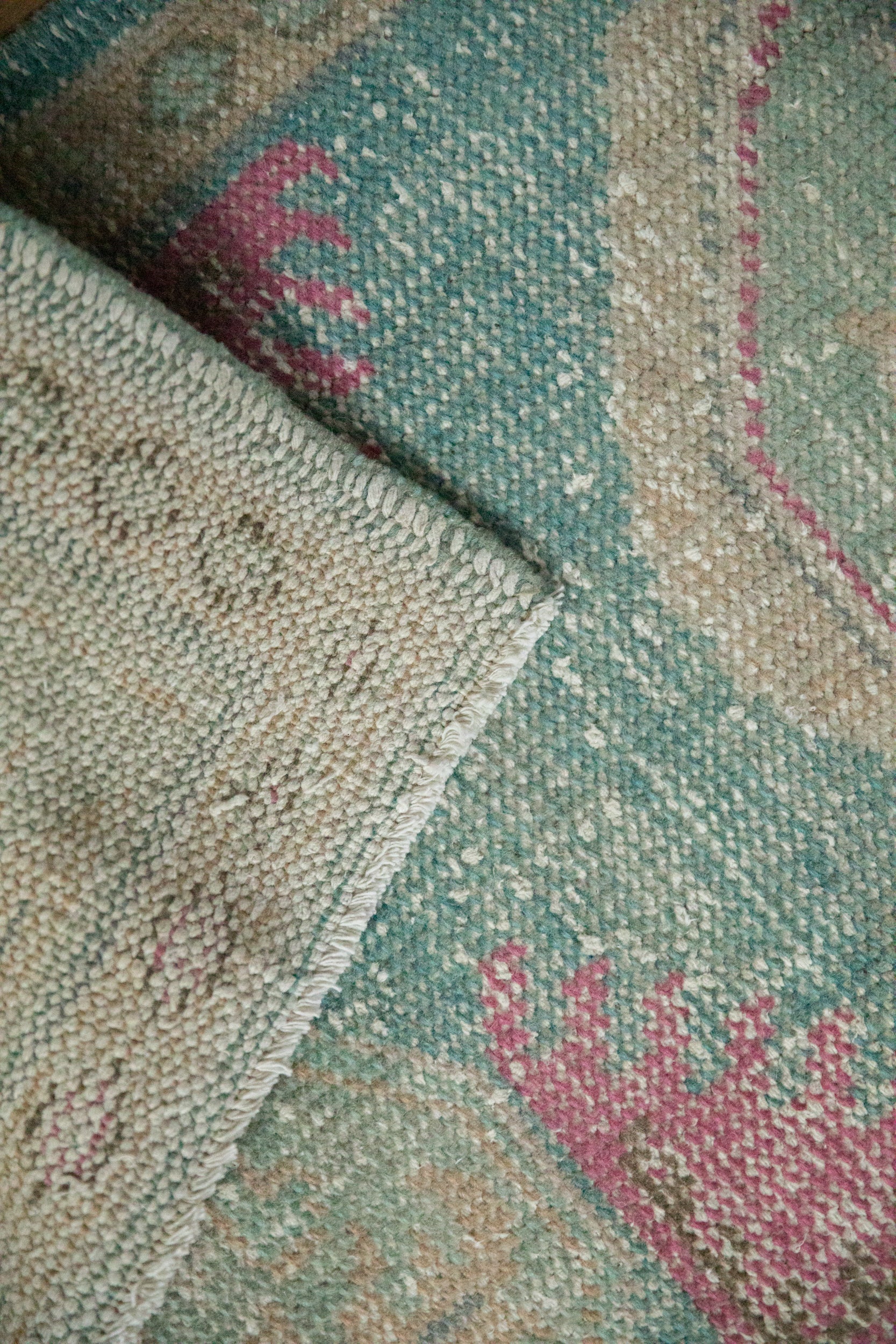 2x4.5 Vintage Distressed Oushak Rug Runner