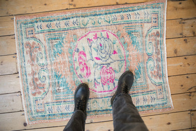 2.5x3.5 Vintage Distressed Oushak Rug