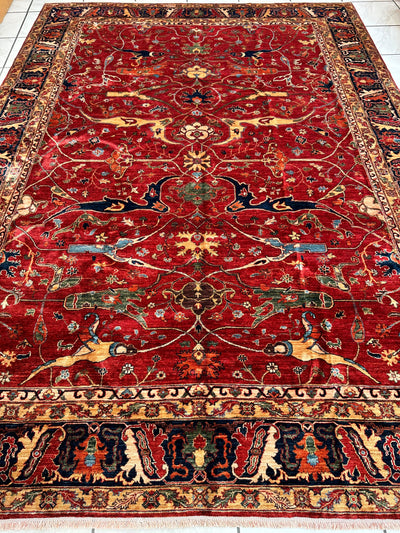 Hand-Knotted Afghani Bidjar Wool Rug – 9’x12’6” – Intricate Geometric & by Rugistan - product image 2 for Resin Society