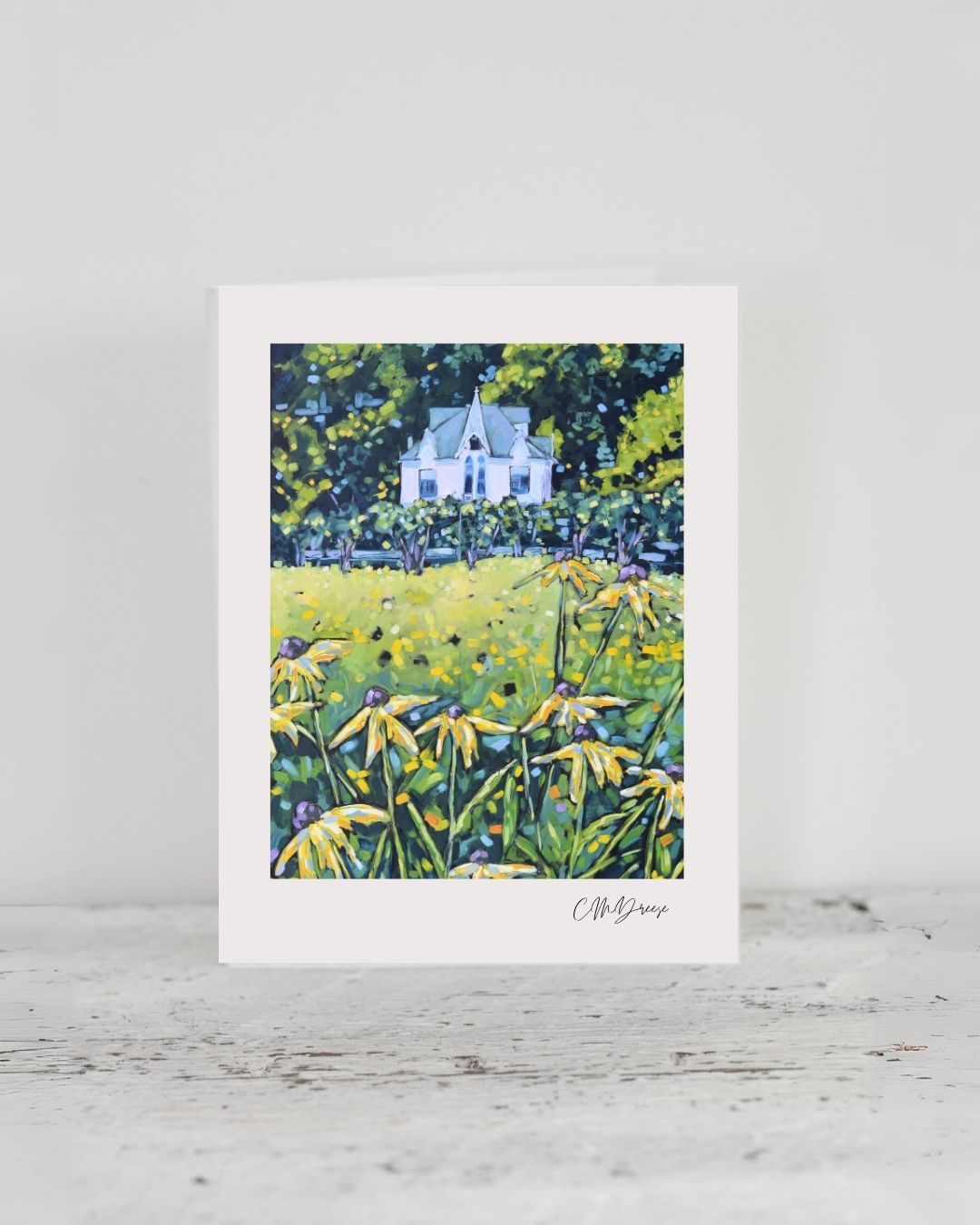 Notecard featuring original artwork of Small Point, Mackinac Island by Christi Dreese