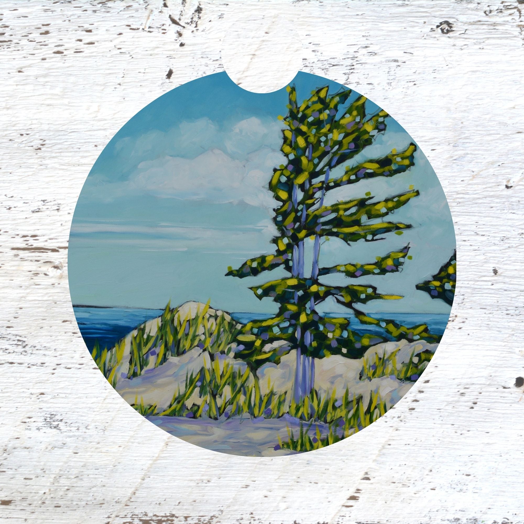 Car Coaster: Peace of Mind is Found at the Lake. by Dreese Fine Art - Resin Society