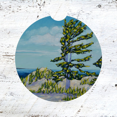Car Coaster: Peace of Mind is Found at the Lake. by Dreese Fine Art - Resin Society