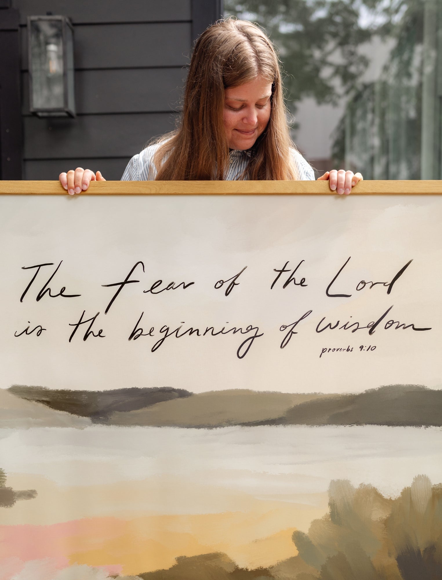 Large Canvas with Banner Wood: Fear of the Lord by jenessawaitshop - product image 3 for Resin Society