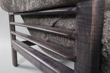 Chair & Ottoman – Oswalt Sterling with Tiger Maple Arms (Black) by Enrico Bartolini - product image 8 for Resin Society