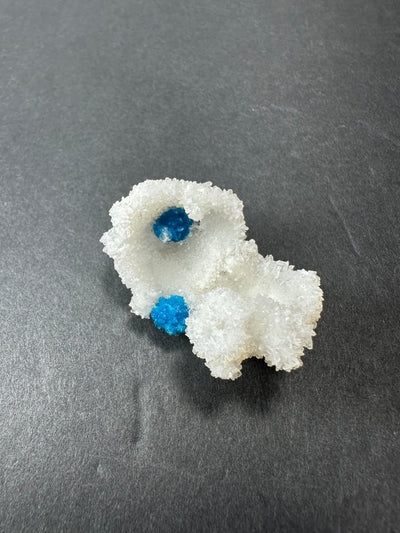 Cavansite Ball 'Floaters' on Stilbite MD by Rare Earth Gallery