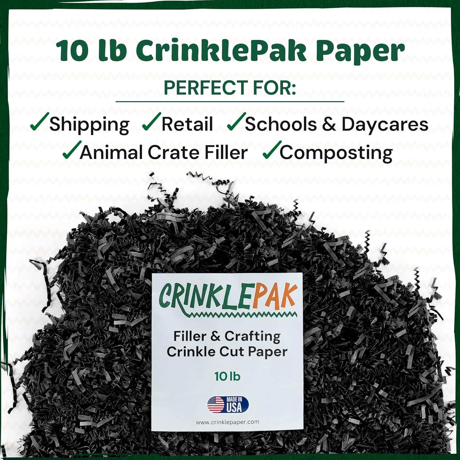 10LB Black Crinkle Paper by CrinklePak - product image 3 for Resin Society