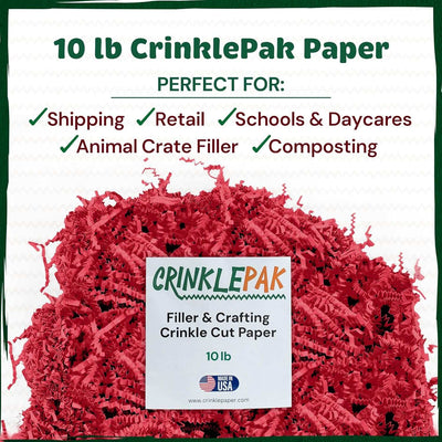 10 LB Red Crinkle Paper by CrinklePak - product image 3 for Resin Society