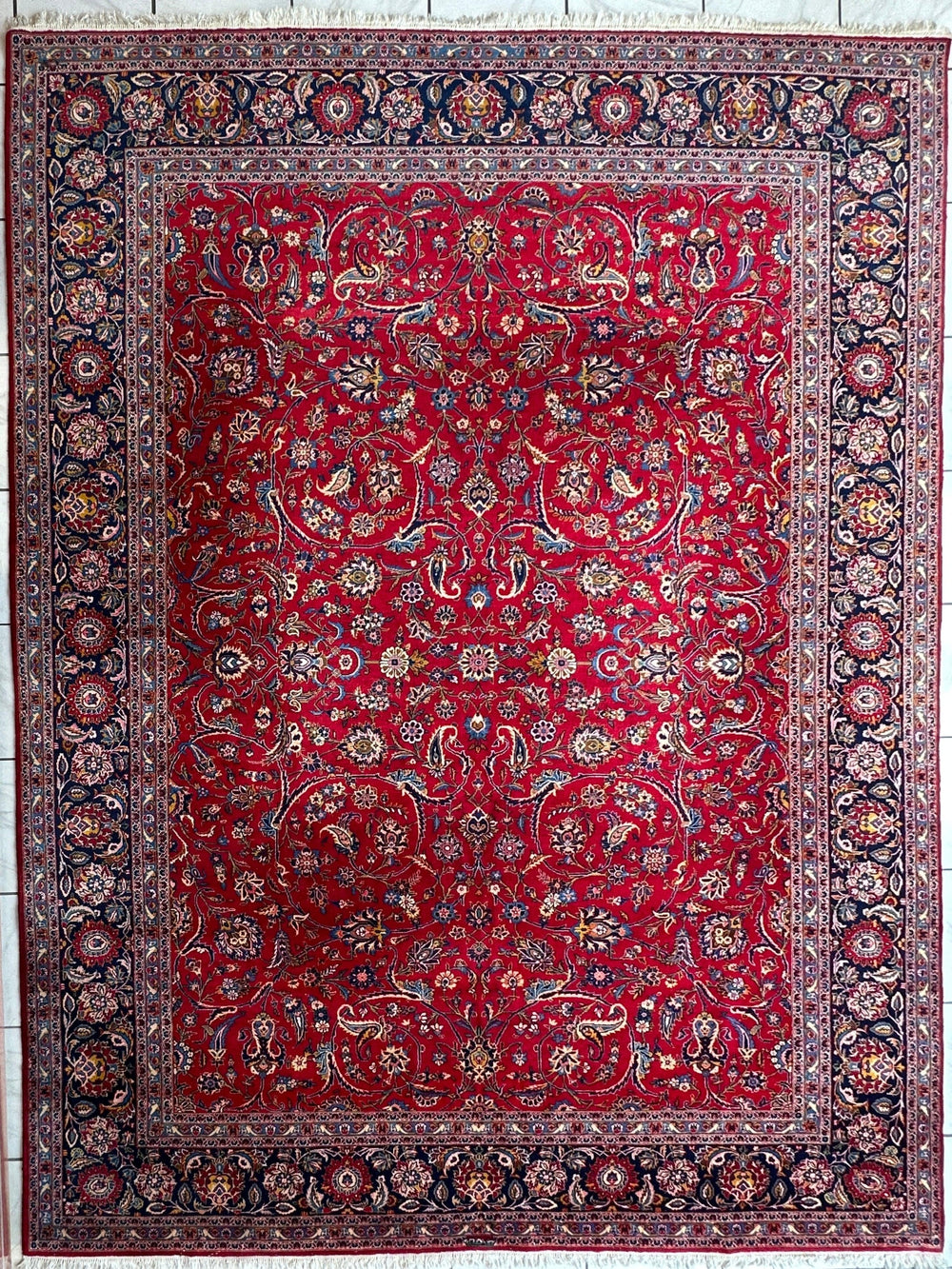 Incredible Persian Kashan All Over Wool Rug 10’2” x 14’ by Rugistan - main product image for Resin Society