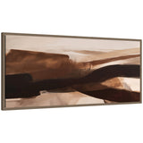 Framed canvas wall art print titled Pathway II Panel by Amy Lighthall with dark gold tones and Sylvie designer moulding frame.