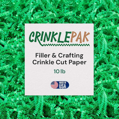 10 LB Green Crinkle Paper Shred by CrinklePak - main product image for Resin Society